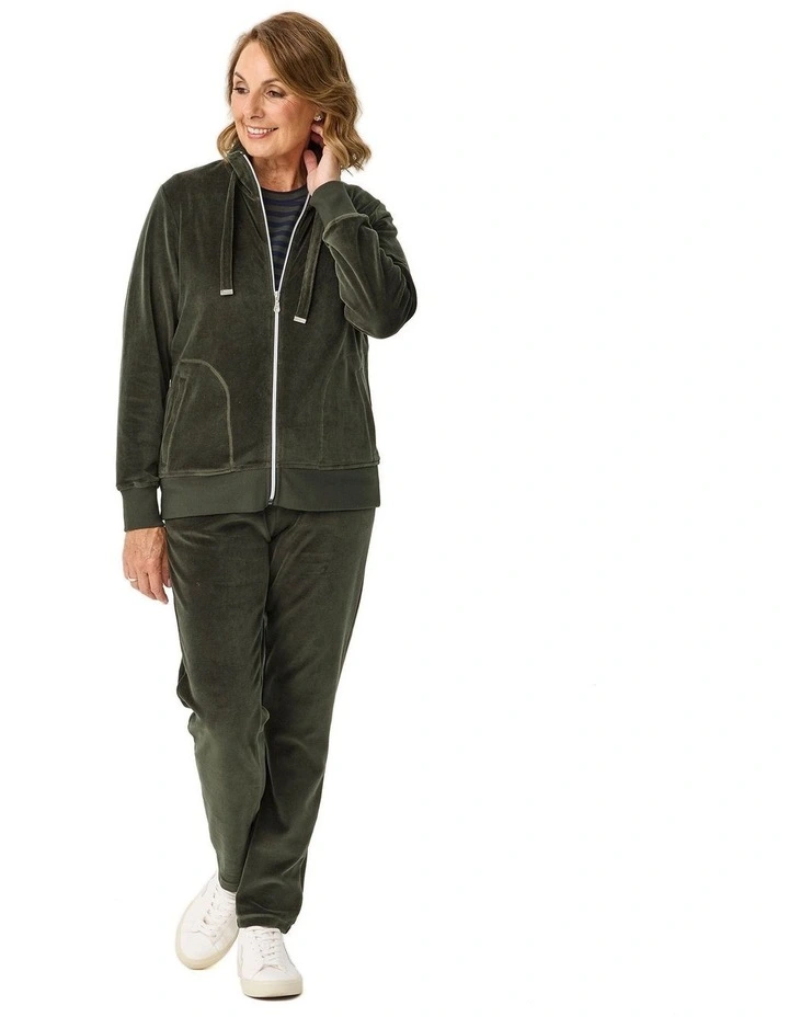 Valley Zip Up Velour Jacket image 4