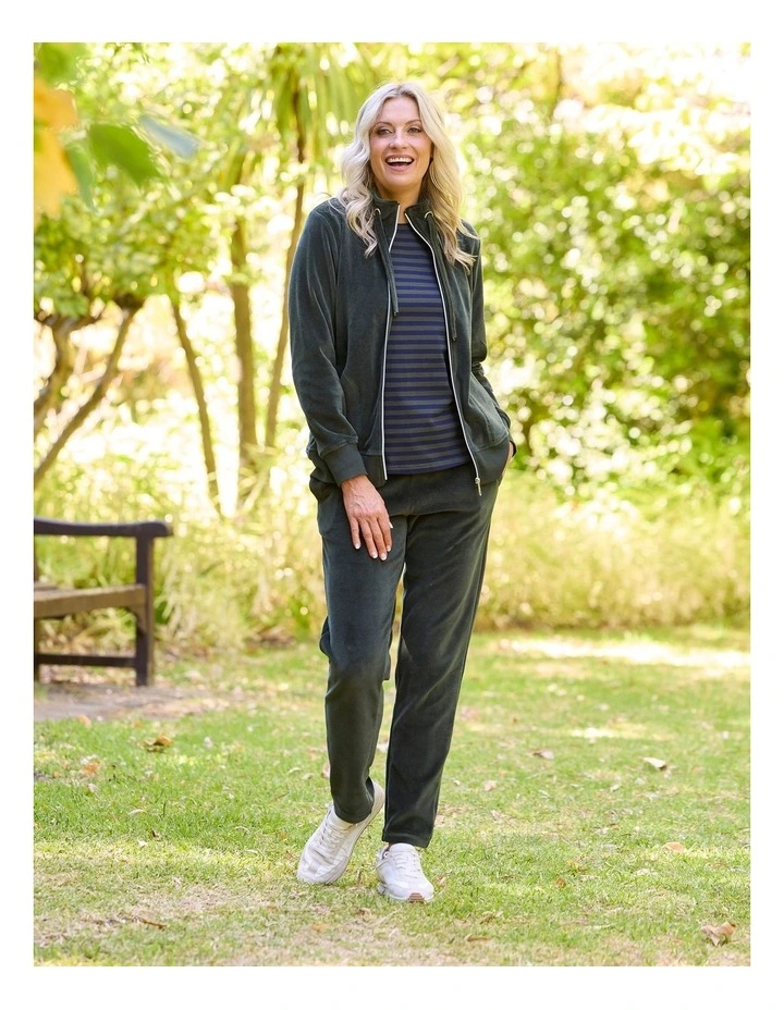 Valley Zip Up Velour Jacket image 5