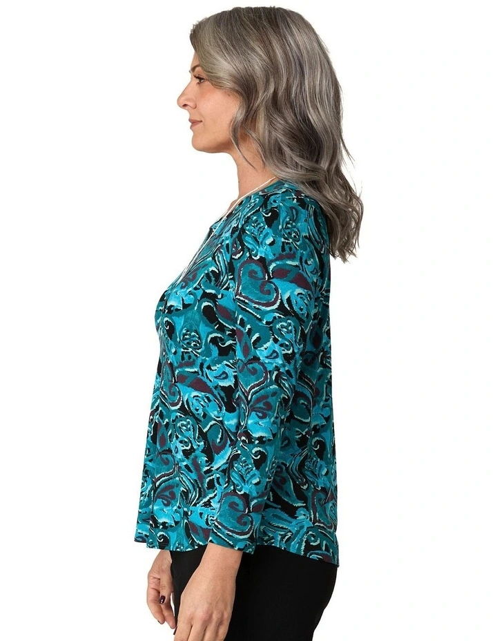 Bocelli Print Long Sleeve Top image 3