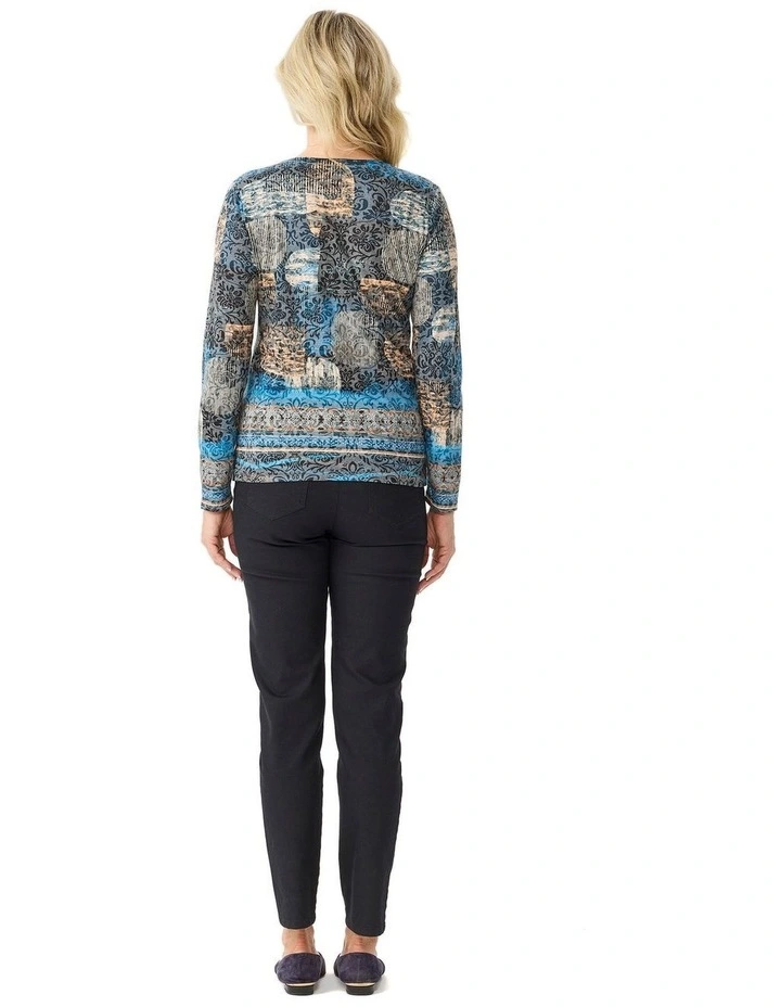 Raquel Long Sleeve Burnout Top image 2