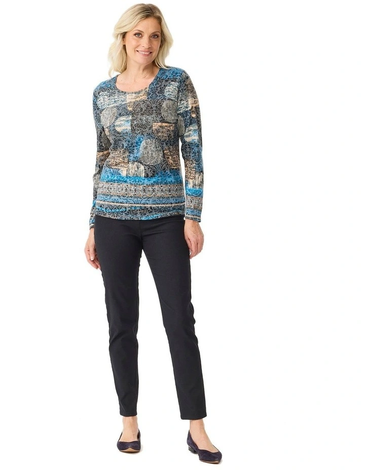 Raquel Long Sleeve Burnout Top image 4