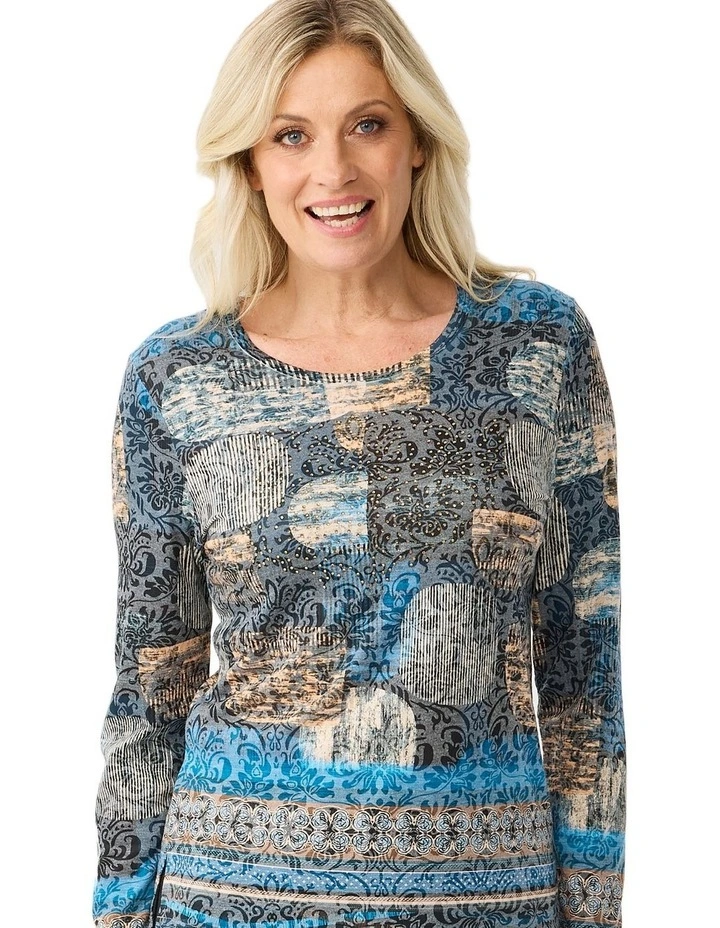 Raquel Long Sleeve Burnout Top image 5