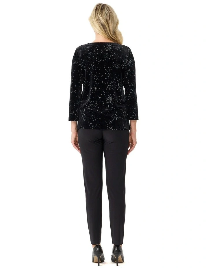 Sparkle Velour 3/4 Sleeve Tee image 2
