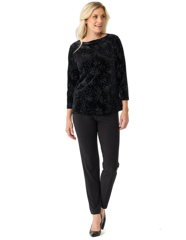 Sparkle Velour 3/4 Sleeve Tee image 4
