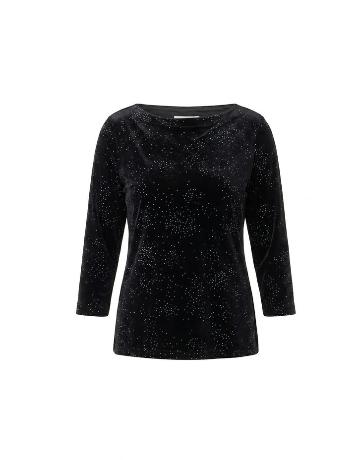 Sparkle Velour 3/4 Sleeve Tee image 6