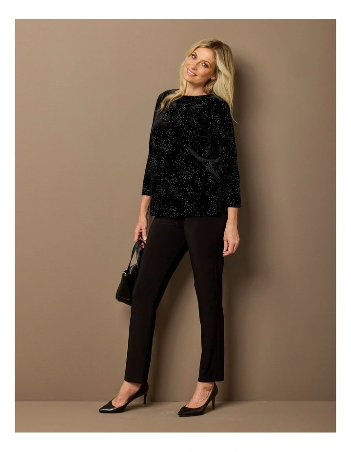 Sparkle Velour 3/4 Sleeve Tee image 7
