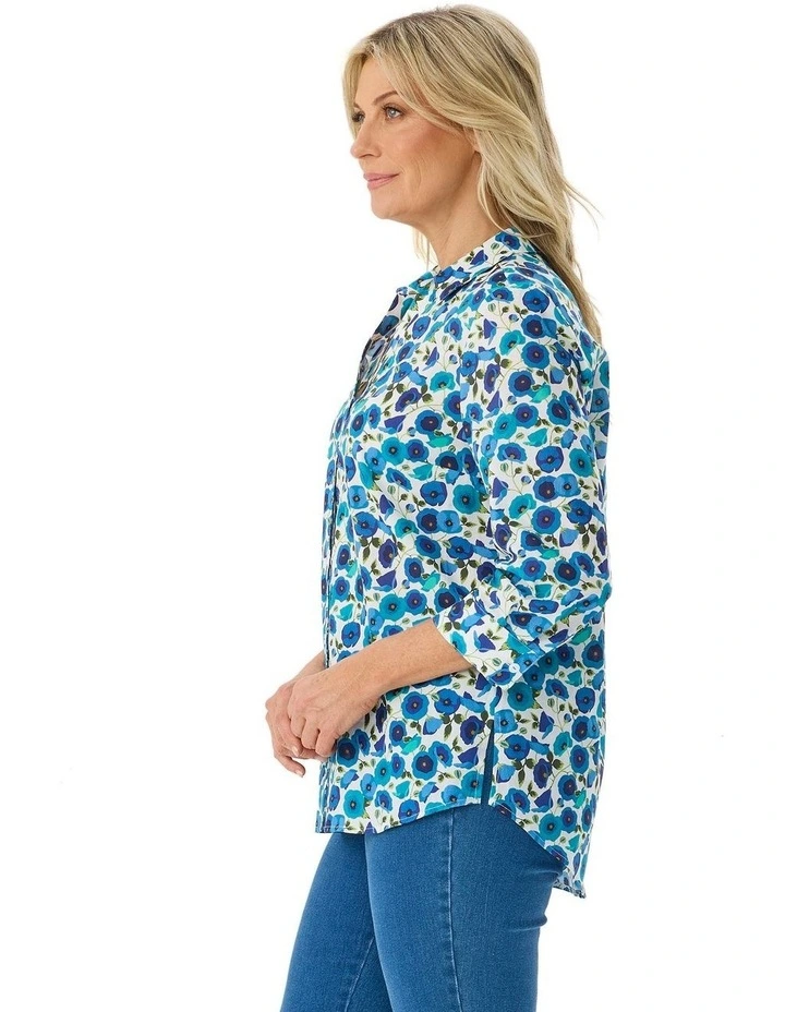Poppies 3/4 Sleeve Shirt image 3