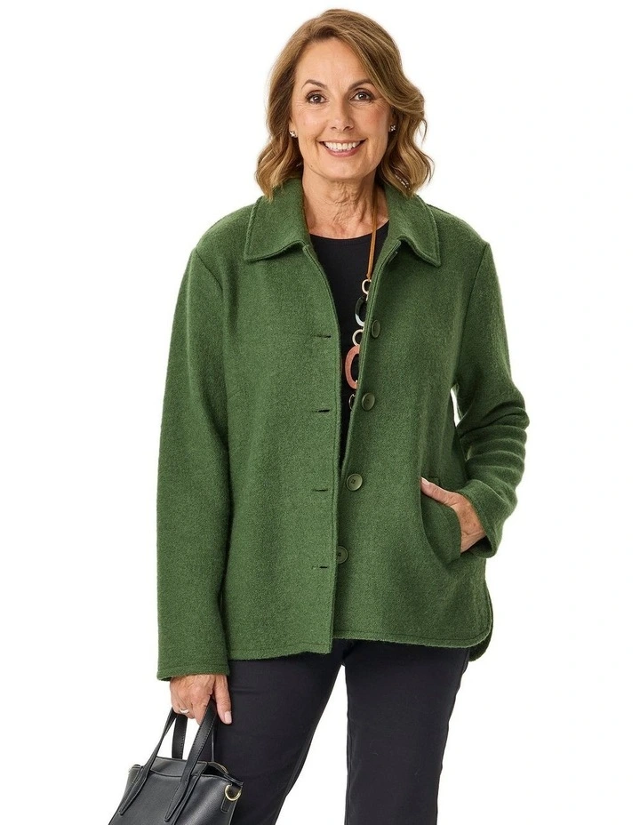 Aitken Boiled Wool Button Cardigan image 1