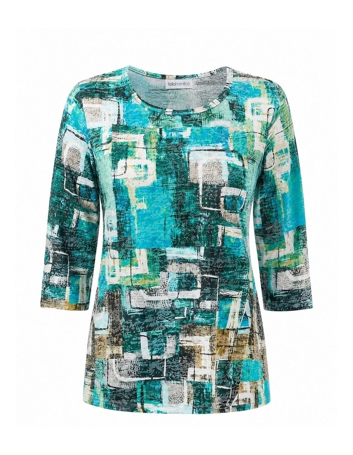 Ruby 3/4 Sleeve Burn Out Top image 6