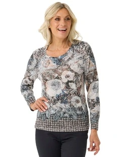 Raquel Long Sleeve Burnout Top