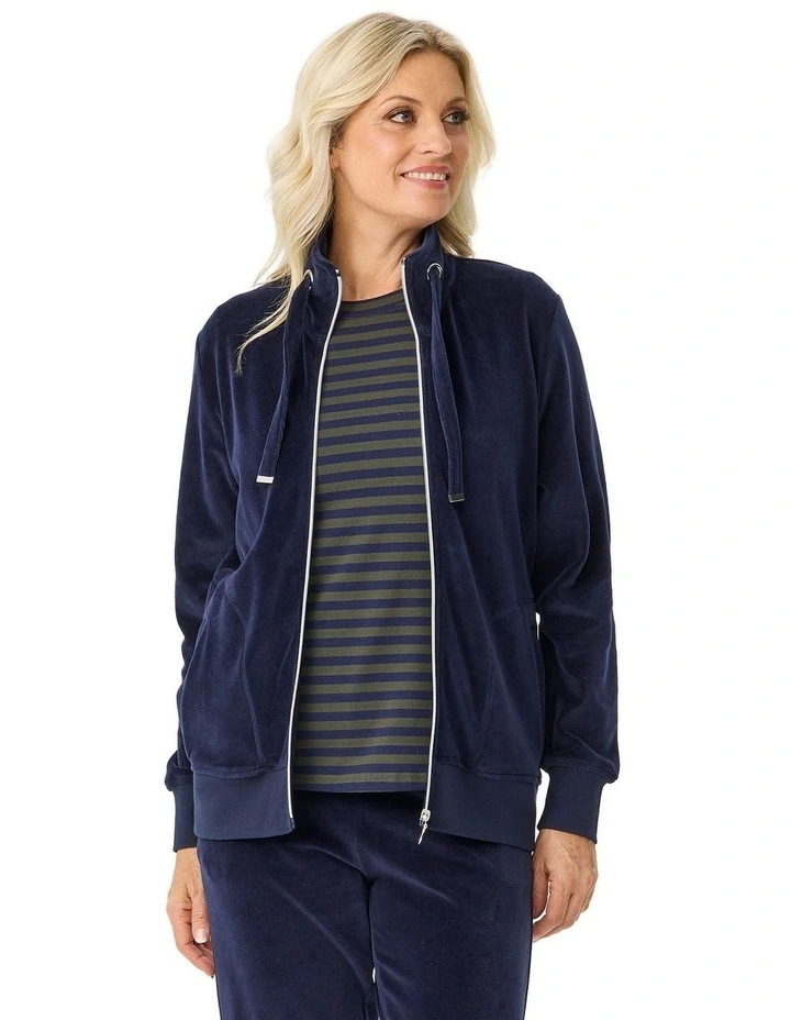Valley Zip Up Velour Jacket image 1