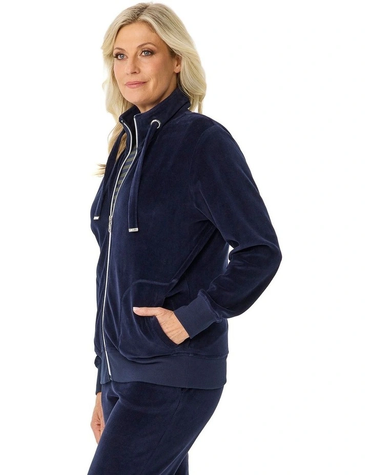 Valley Zip Up Velour Jacket image 3