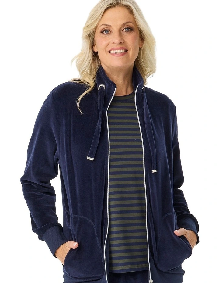 Valley Zip Up Velour Jacket image 7