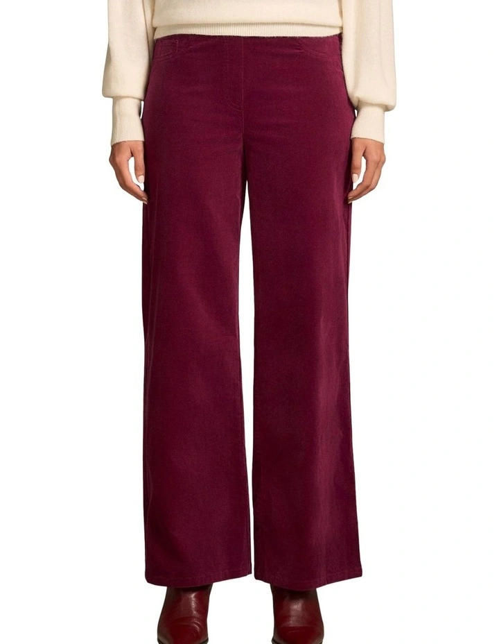 Bengajean(R) Wide Leg Velvet - Plum image 1