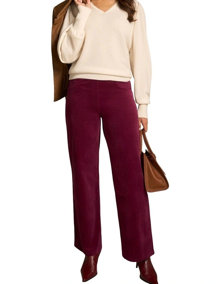 Bengajean(R) Wide Leg Velvet - Plum image 3