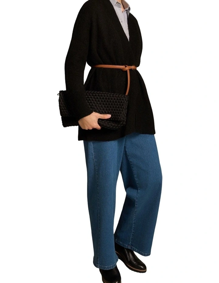 Mohair Blend Cardigan - Black image 3