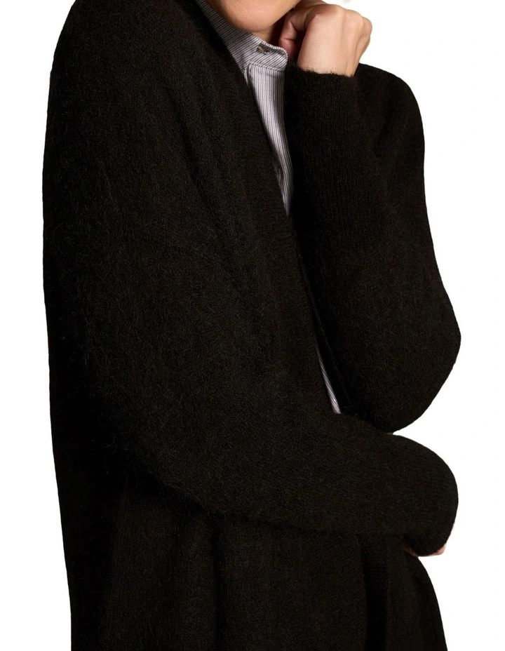 Mohair Blend Cardigan - Black image 4
