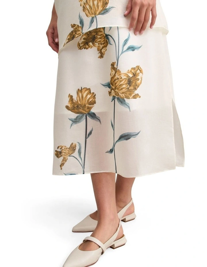 Sheer Layer Dress - Lone Stem Print image 4