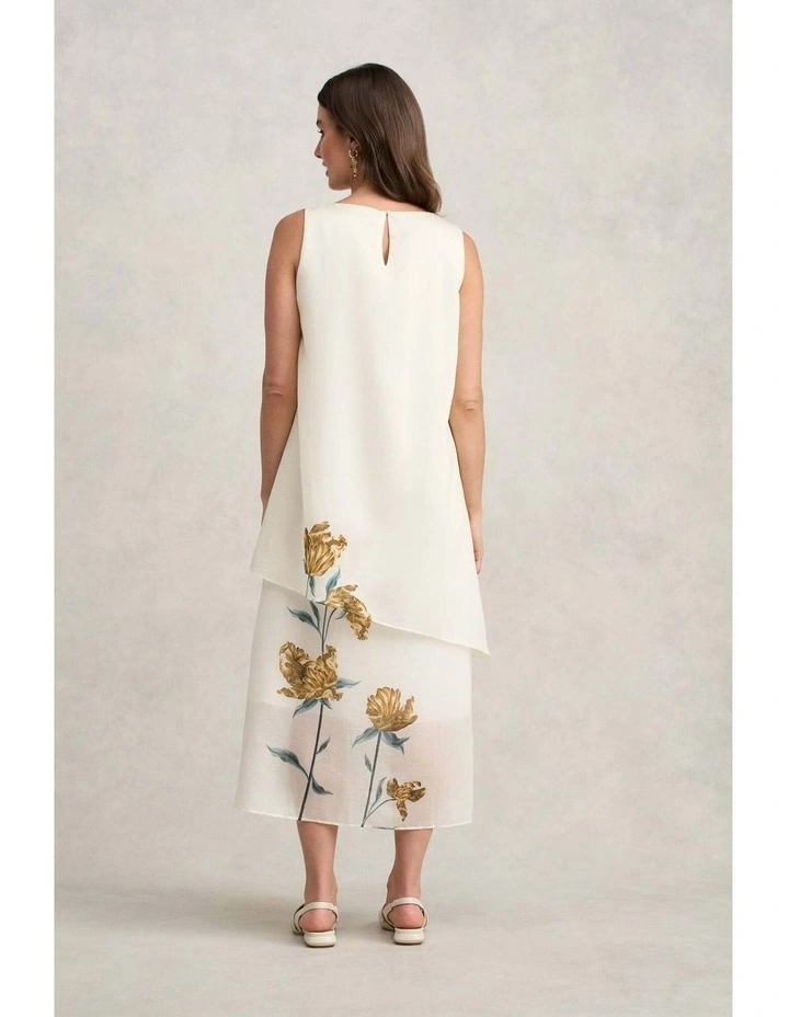 Sheer Layer Dress - Lone Stem Print image 5