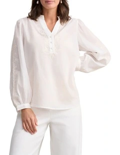 Embroidered Blouse - Cream