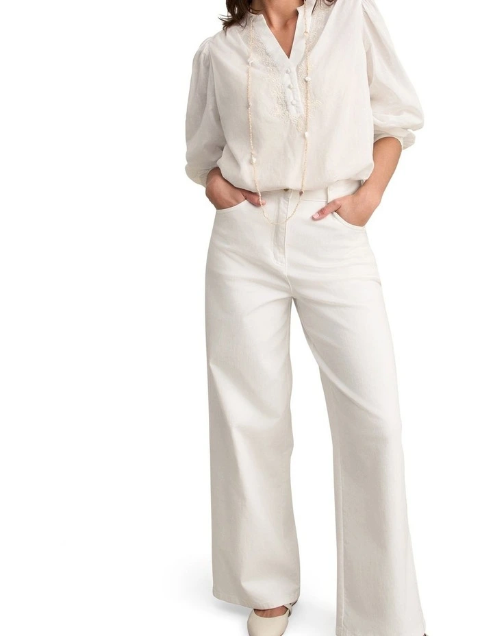 Embroidered Blouse - Cream image 3