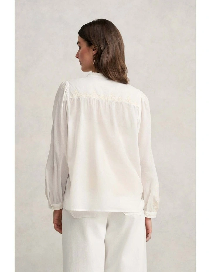 Embroidered Blouse - Cream image 5