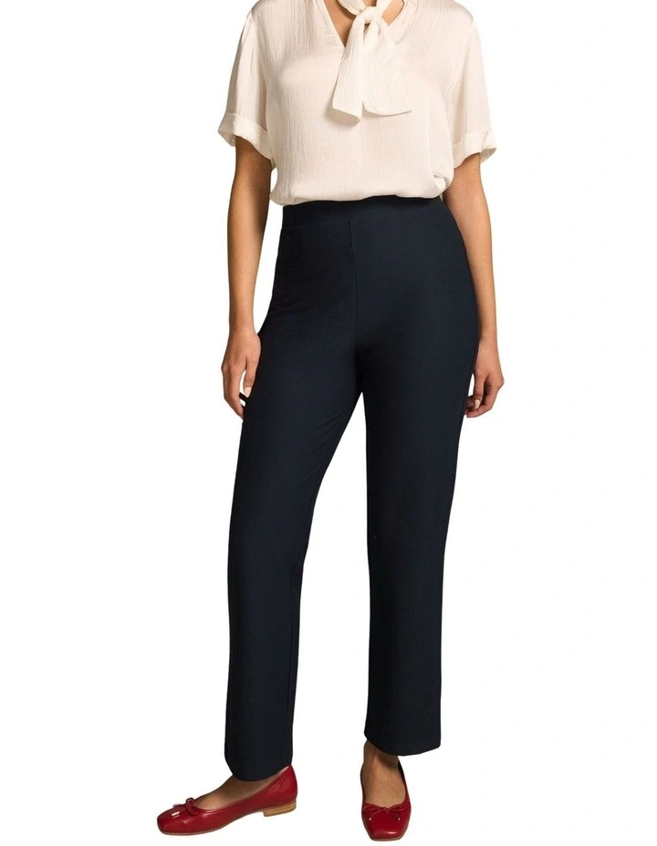 Stretch Crepe Tapered Pant - Ink image 3