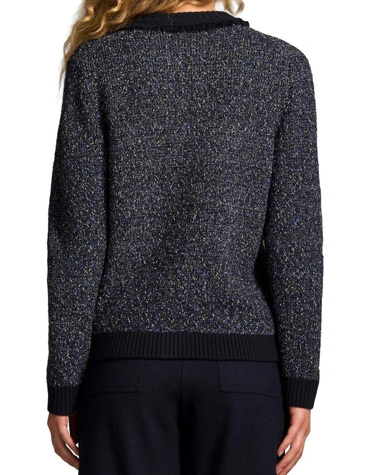 Textured Knit Jacket - Blue Multi image 2