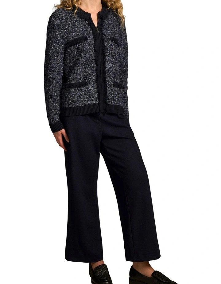 Textured Knit Jacket - Blue Multi image 3