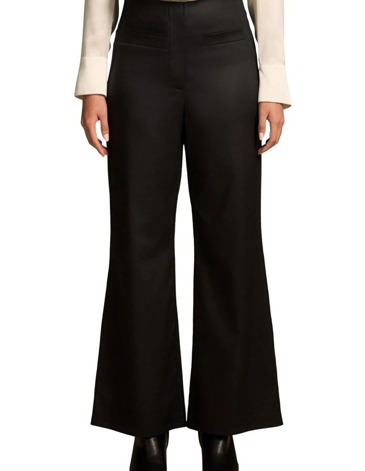 High Waisted Bootleg Pant - Black image 1