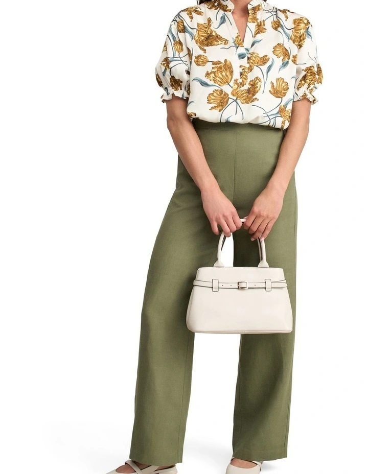 Puff Sleeve Printed Blouse - Floating Stem Print image 3