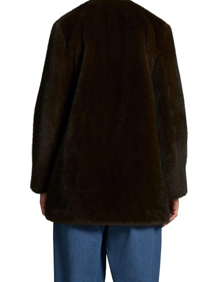 Fur Jacket - Deep Brown image 2