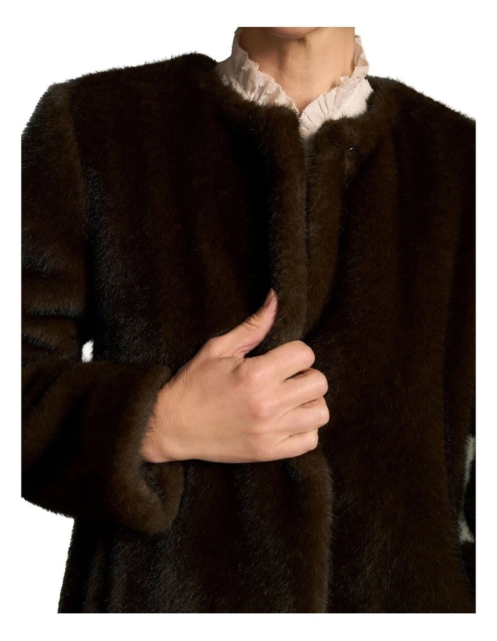 Fur Jacket - Deep Brown image 4