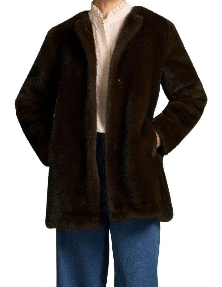 Fur Jacket - Deep Brown image 5