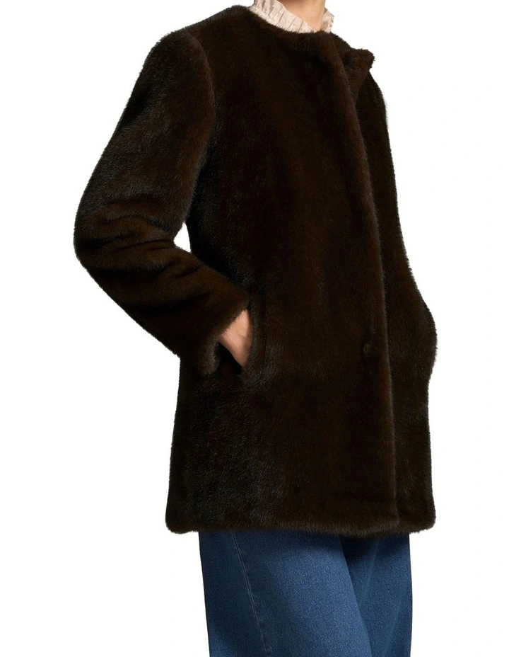 Fur Jacket - Deep Brown image 6