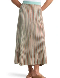 Stripe Knit Skirt - Multi Stripe