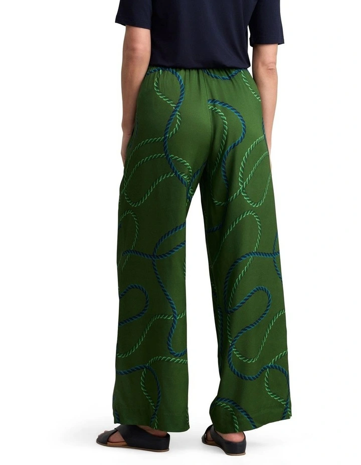 Viscose Pull On Print Pant - Rope Print image 2