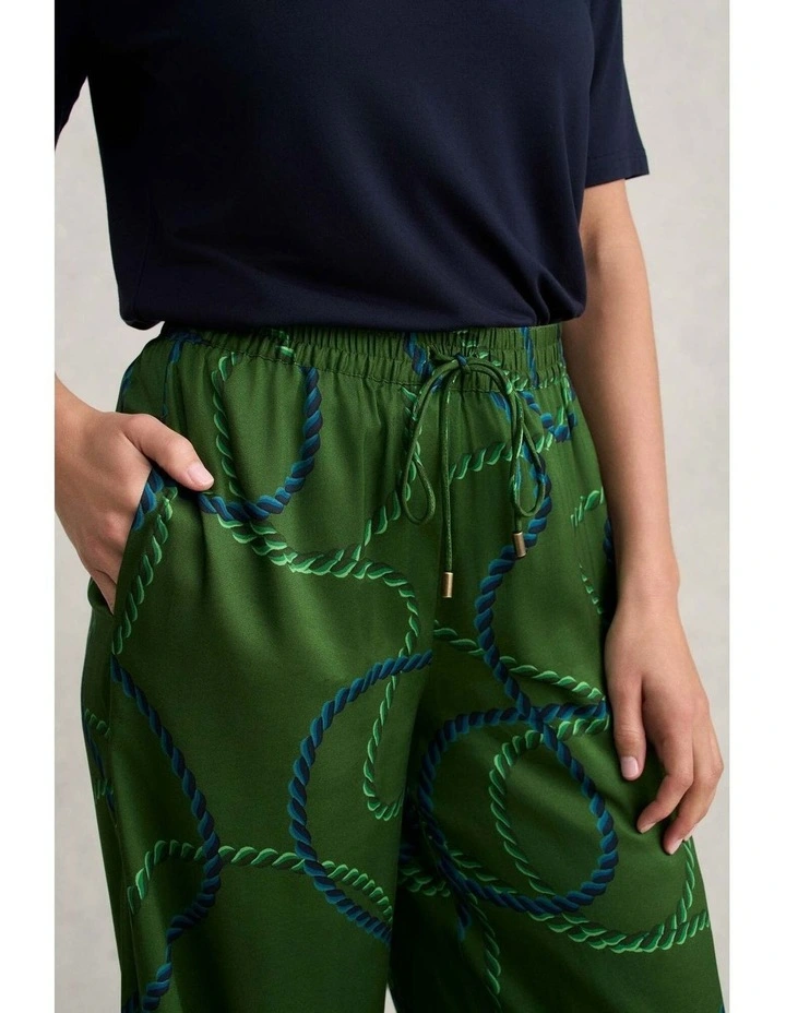 Viscose Pull On Print Pant - Rope Print image 5