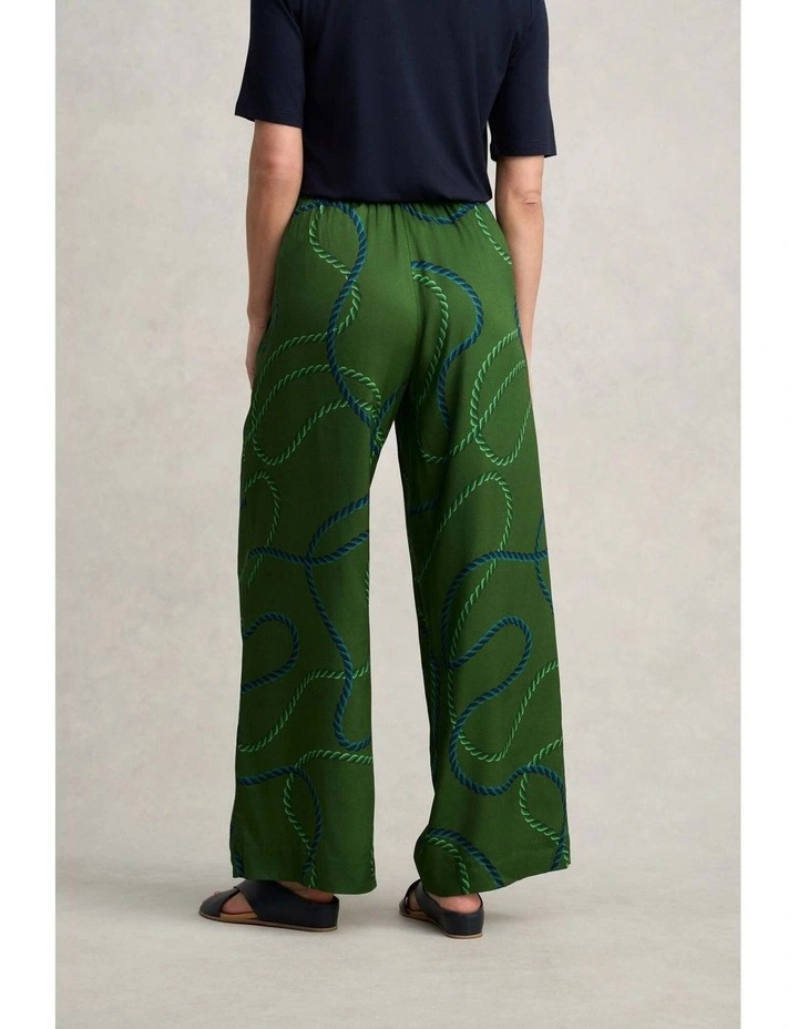 Viscose Pull On Print Pant - Rope Print image 6