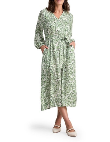 Green Paisley Print colour