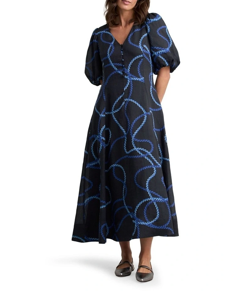 Event Dress - Ink Rope Print image 1