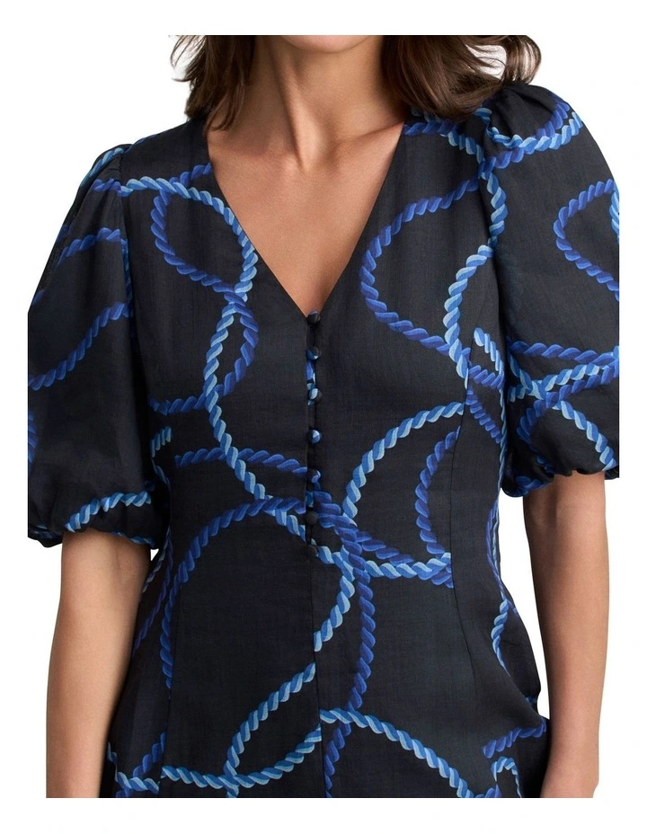 Event Dress - Ink Rope Print image 4