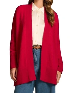 Mohair Blend Cardigan - Rouge