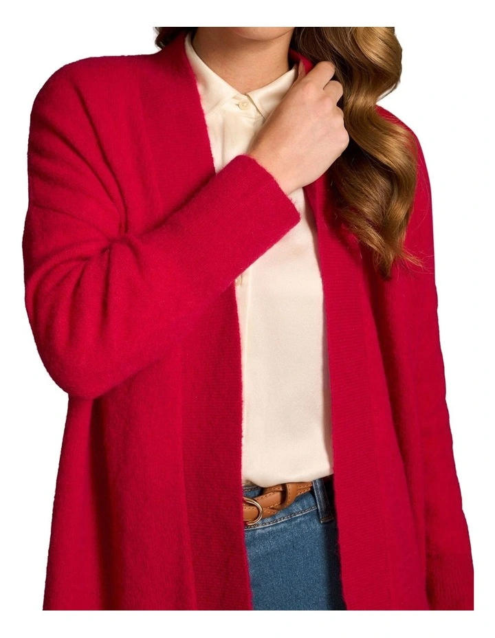 Mohair Blend Cardigan - Rouge image 4