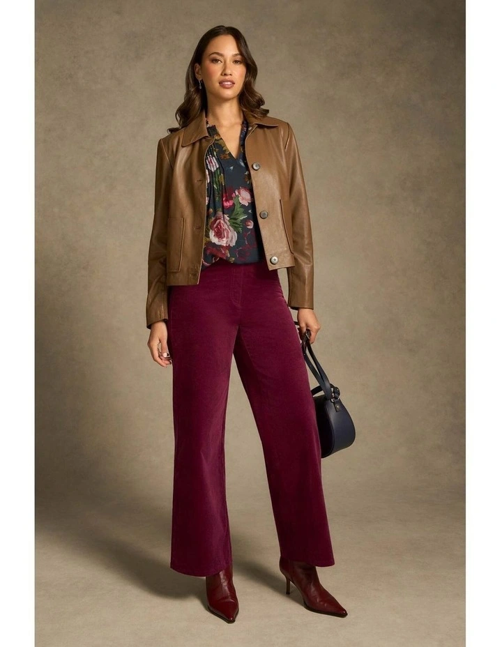 Frill Detail Printed Blouse - Ink Botanic Print image 6