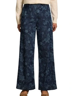 Wide Leg Jeans - Sienna Laser Print