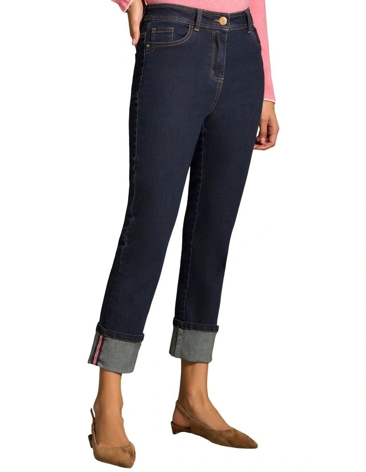 Classique 25 Turn Up Jeans - Denim Mid Wash image 3