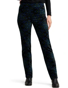 Bengajean(R) Velvet Straight Leg - La Boheme Print