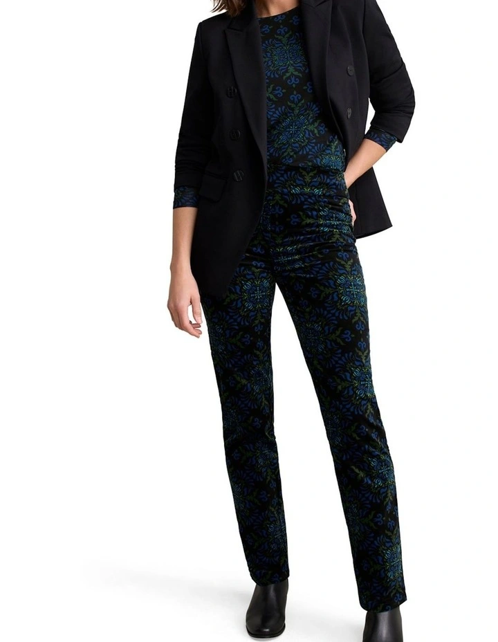 Bengajean(R) Velvet Straight Leg - La Boheme Print image 4