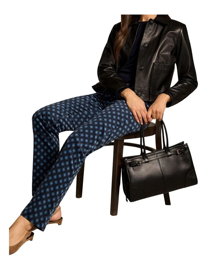 Bengajean(R) Velvet Straight Leg - Navy Reverie Print image 3